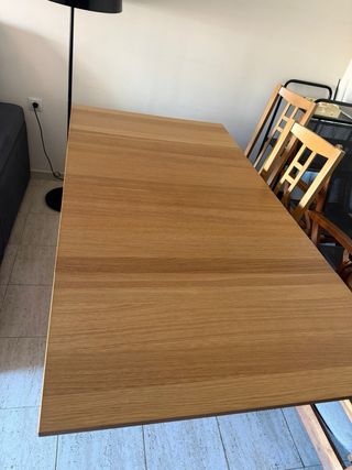 Mesa extensible roble cuadrada