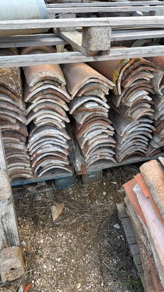 Tejas de barro antiguas