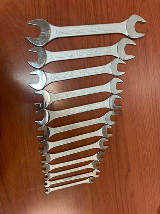 Juego llaves fijas 6-32 Chrom Vanadium