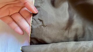 Falda adamascada marrón y multicolor