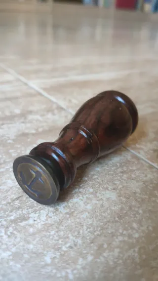 Juego de lacre madera y metal