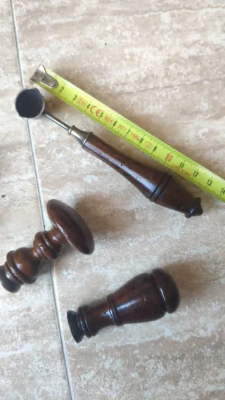 Juego de lacre madera y metal