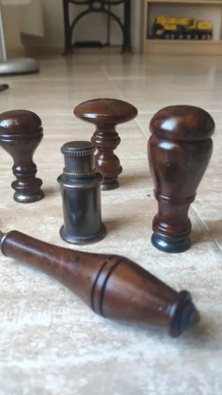 Juego de lacre madera y metal