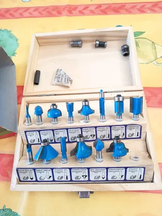 Juego de 6 fresas para madera de 6,5