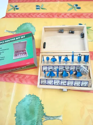 Juego de 6 fresas para madera de 6,5