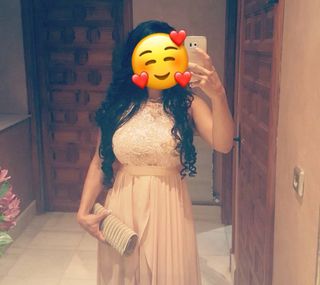Vestido de fiesta Poéte rosa y rojo
