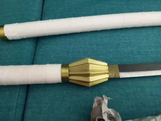 Katana Decorativa Metal y Tela , regalo soporte