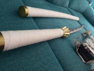 Katana Decorativa Metal y Tela , regalo soporte