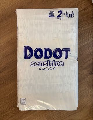 Pañales Dodot Sensitive Talla 2 (4-8kg) 58 uds