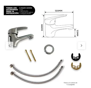 Grifo de lavabo cromado