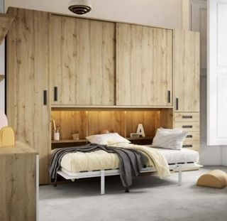 CAMA ABATIBLE CON ARMARIOS YBN5.