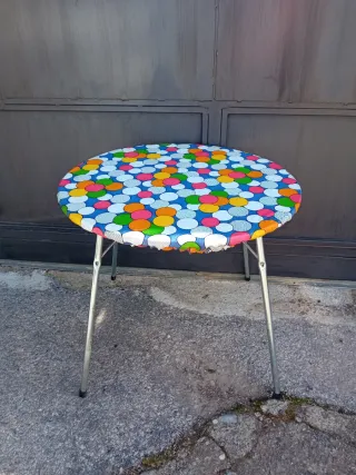 Pareja Mesitas redondas Vintage Vercor Años 70