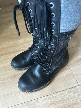 Botas altas Tamaris negras con lana