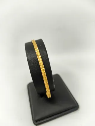 Pulsera Oro 18kt fina y rígida con tallas