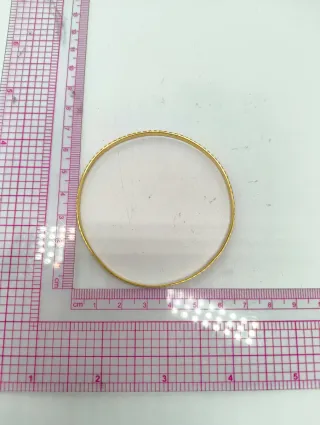 Pulsera Oro 18kt fina y rígida con tallas