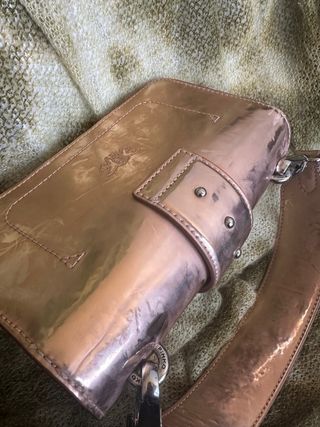 Borsa Pinko effetto specchio bronzo