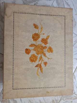 Caja joyero marquetería madera