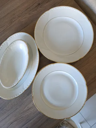 Set piatti vintage porcellana MZ oro