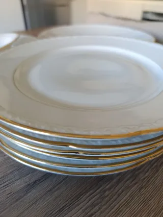 Set piatti vintage porcellana MZ oro