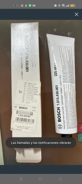 Tubo Grasa Bosch 1.615.430.001 225ml