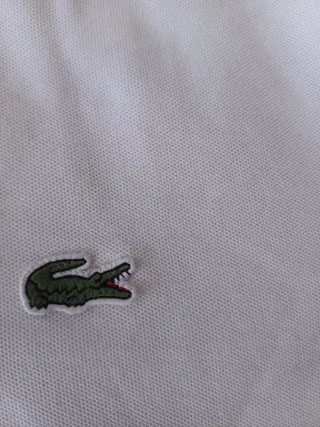 Polo Lacoste Blanco,talla M,amplia.