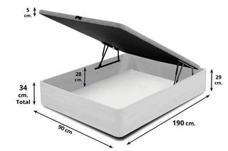 Canapé abatible + Colchón Baviera 90cm