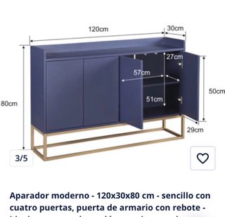 Aparador azul 4 puertas