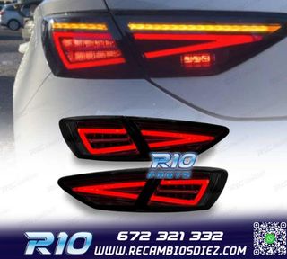 PILOTOS SEAT LEON 3 5F 12-20 DINÁMICO LED NEGRO OEM HALOGEN