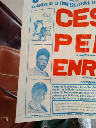 Cartel Toros Cadalso de los Vidrios 1990