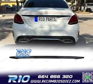 EMBELLECEDOR MALETERO MERCEDES W205 14-21 CARBONO