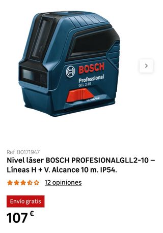 Nivel Láser Bosch GLL 2-10