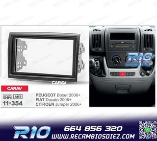 MARCO NEGRO RADIO 2-DIN PARA CITROEN JUMPER PEUGEOT BOXER FI