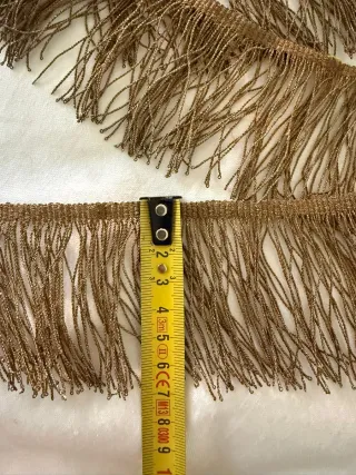 Fleco antiguo dorado hilo metálico