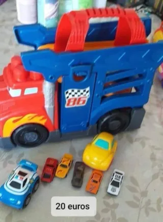 Excavadora y Camión XL Naranja