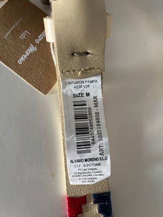 Cinturón Álvaro Moreno Beige con Diseño