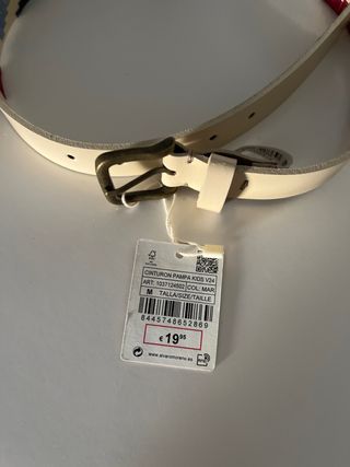 Cinturón Álvaro Moreno Beige con Diseño