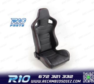 ASIENTO DEPORTIVO CARBONO SEMI BAQUET LOOK RS NEGRO