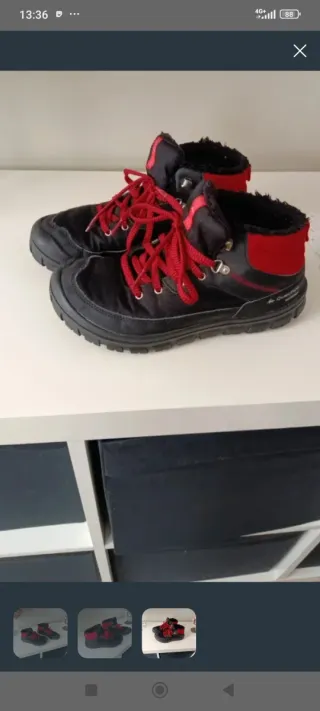 Botas Quechua Negras y Rojas