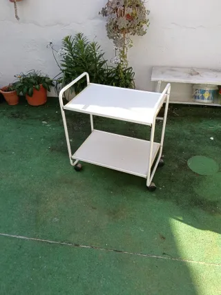 Camarera plegable metal y madera