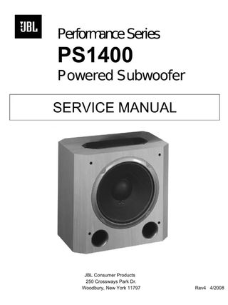 Subwoofer JBL PS1400