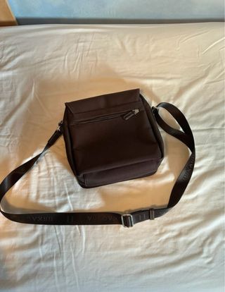 Bolso bandolera Hexagona piel marrón