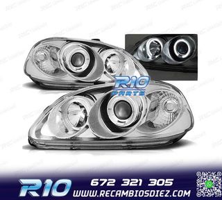 FAROS OJOS ANGEL HONDA CIVIC 95-98 CROMADOS