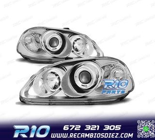 FAROS OJOS ANGEL HONDA CIVIC 95-98 CROMADOS