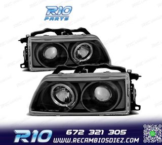 FAROS OJOS ANGEL HONDA CRX 90-92 FONDO NEGRO