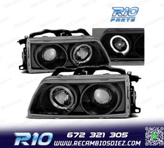 FAROS OJOS ANGEL HONDA CRX 90-92 FONDO NEGRO
