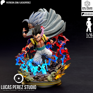 Figura Resina Gohan Beast y Gotenks Dragon Ball