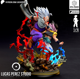 Figura Resina Gohan Beast y Gotenks Dragon Ball