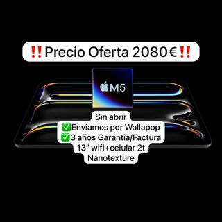 iPad Pro M5 13 Celular 2TB NANOTEXTURE SIN ABRIR