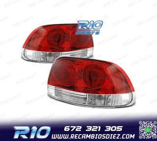 PILOTOS PARA HONDA CRX DEL SOL 92-97 ROJO BLANCO LOOK LEXUS