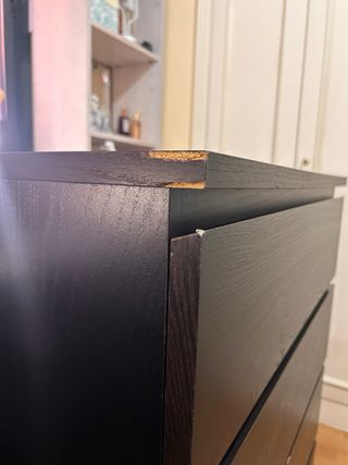 Cómoda MALM Ikea 4 cajones negra